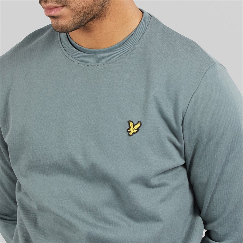 Lyle And Scott Vintage Mens Crew Neck Sweatshirt Green Mercurial - Image 3