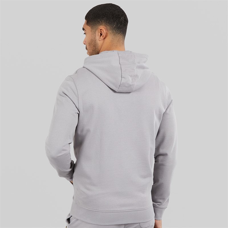 Lyle And Scott Vintage Mens Zip Through Hoodie Gull Grey - Image 2