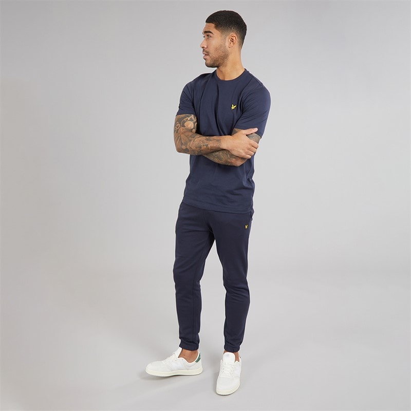 Lyle And Scott Vintage Mens Slim Joggers Blue Night - Image 4