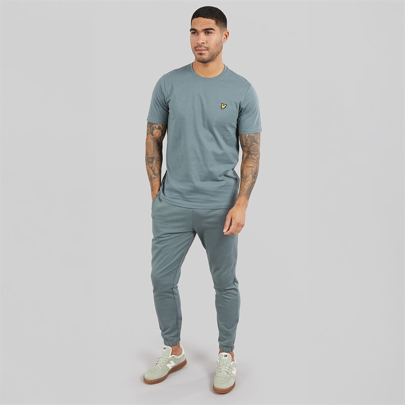 Lyle And Scott Vintage Mens Slim Joggers Green Mercurial - Image 4
