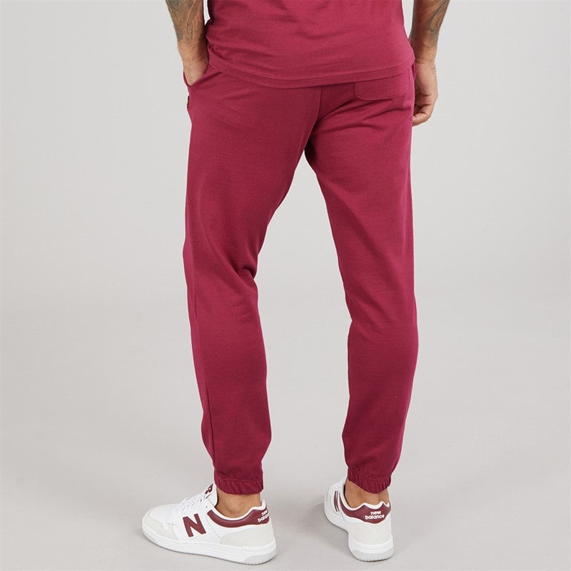 Lyle And Scott Vintage Mens Slim Joggers Rich Burgundy - Image 2