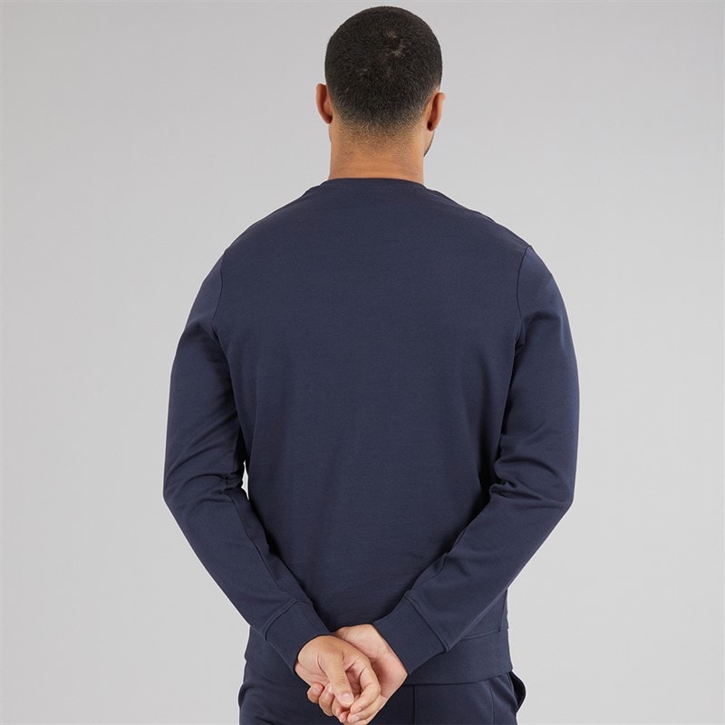 Lyle And Scott Vintage Mens Crew Neck Sweatshirt Blue Night - Image 2