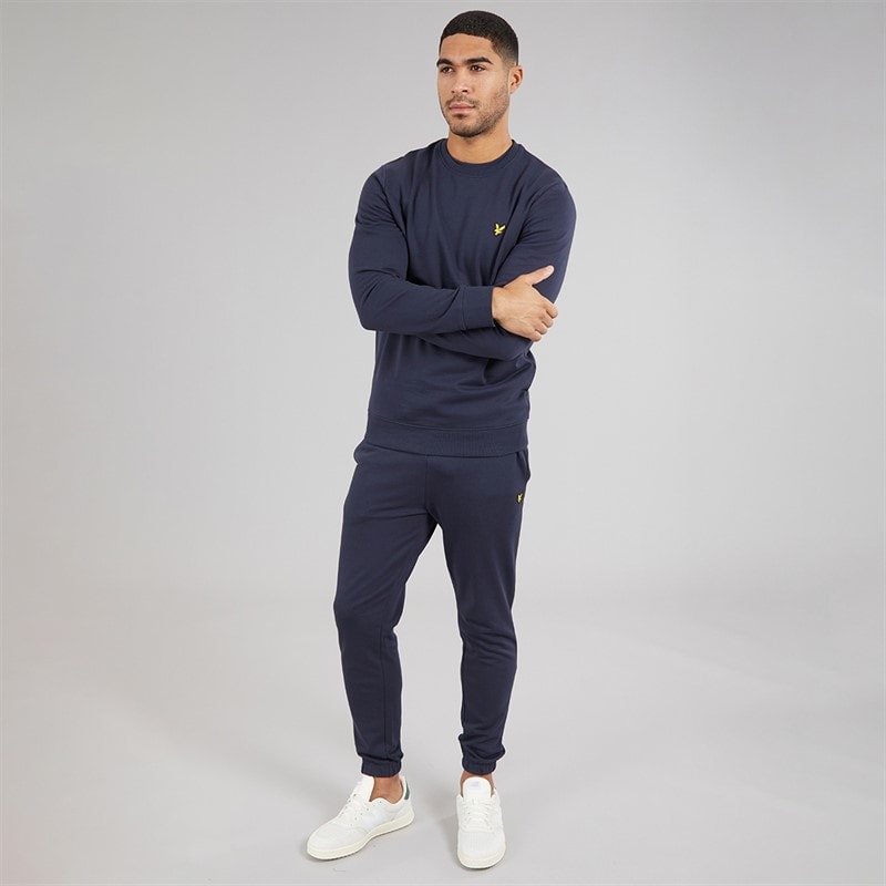 Lyle And Scott Vintage Mens Crew Neck Sweatshirt Blue Night - Image 4