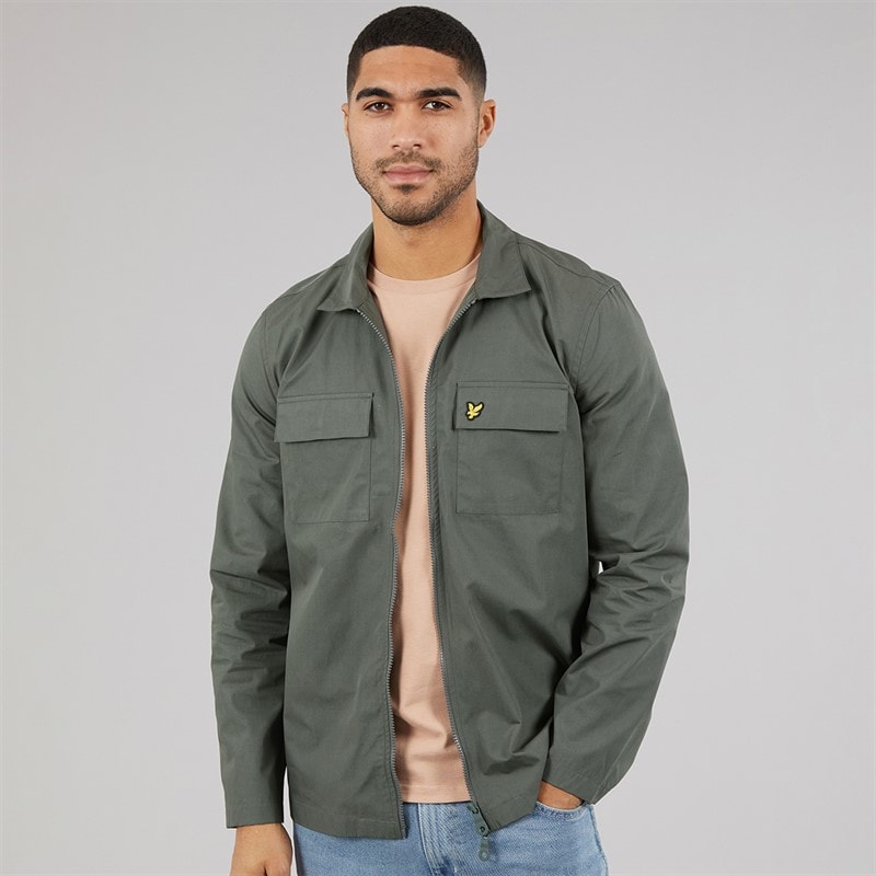 Lyle And Scott Vintage Mens Cotton Overshirt Gunmetal - Image 3