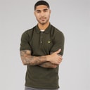 Lyle And Scott Vintage Mens Tipped Polo Shirt Olive/Jet Black