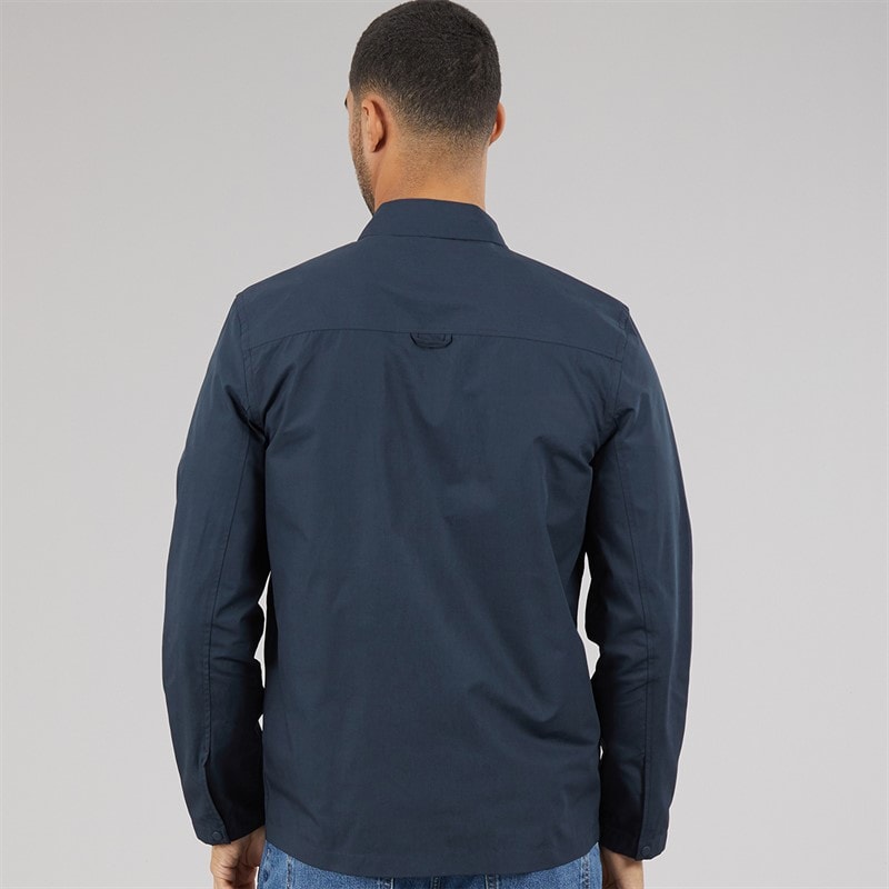 Lyle And Scott Vintage Mens Cotton Overshirt Dark Navy - Image 2