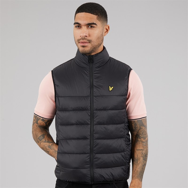 Lyle And Scott Vintage Mens Wadded Gilet Jet Black