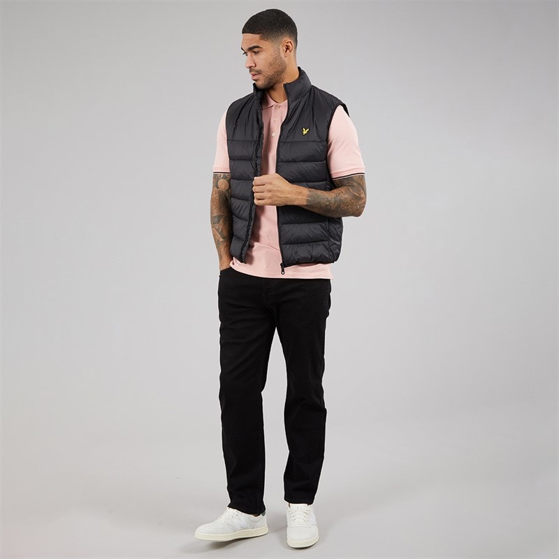 Lyle And Scott Vintage Mens Wadded Gilet Jet Black - Image 4