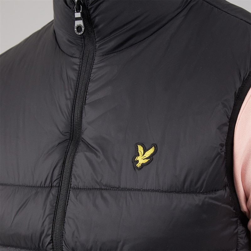 Lyle And Scott Vintage Mens Wadded Gilet Jet Black - Image 5