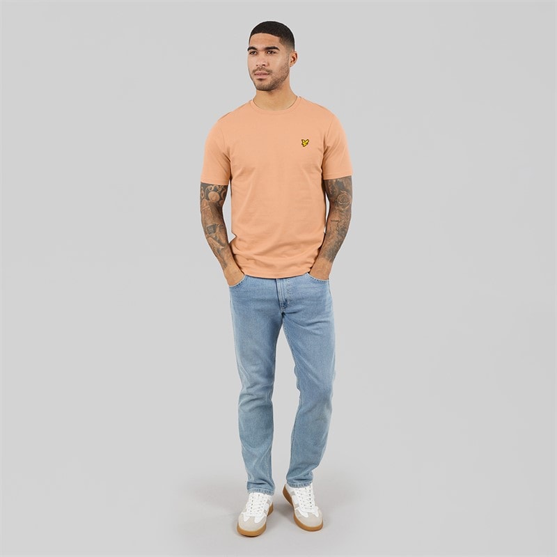 Lyle And Scott Vintage Mens Plain T-Shirt Barley - Image 4