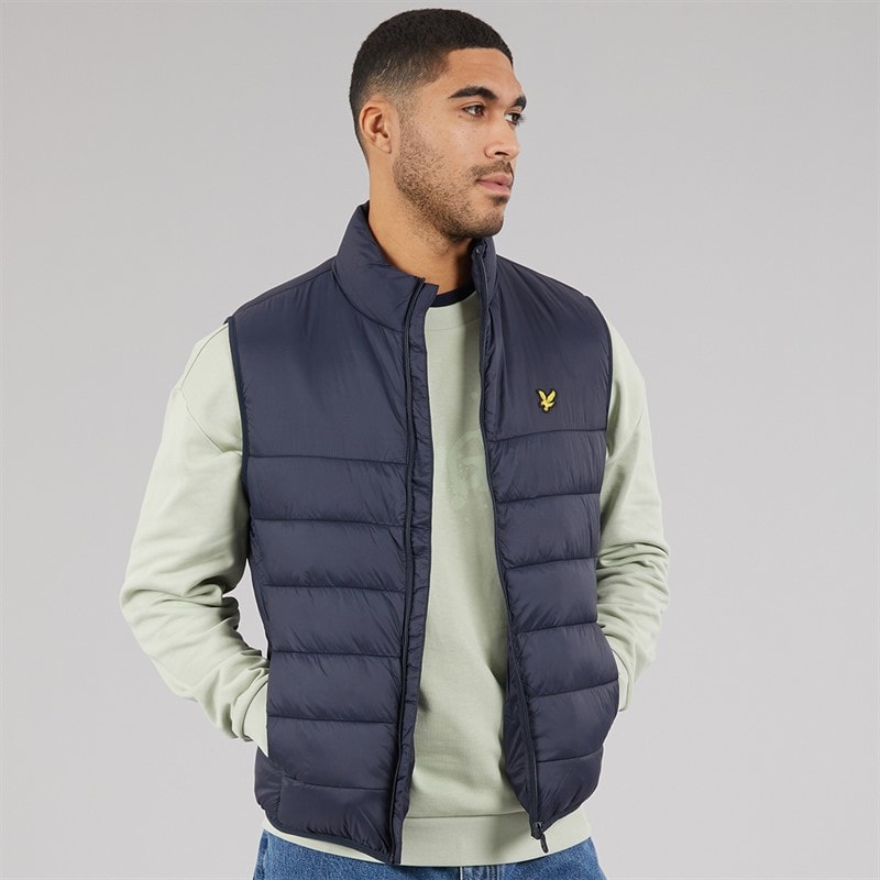 Lyle And Scott Vintage Mens Wadded Gilet Dark Navy