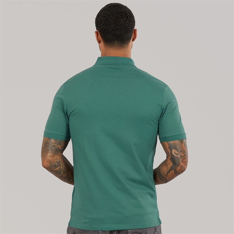 Lyle And Scott Vintage Mens Plain Polo Shirt Everglade - Image 2