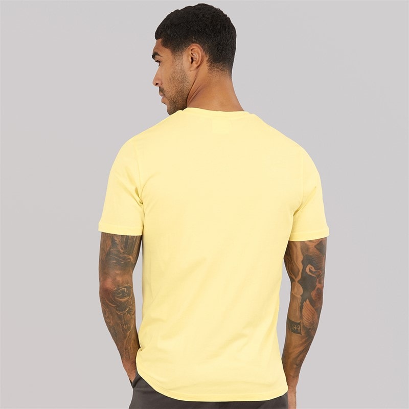 Lyle And Scott Vintage Mens Superfine T-Shirt Pastel Yellow - Image 2