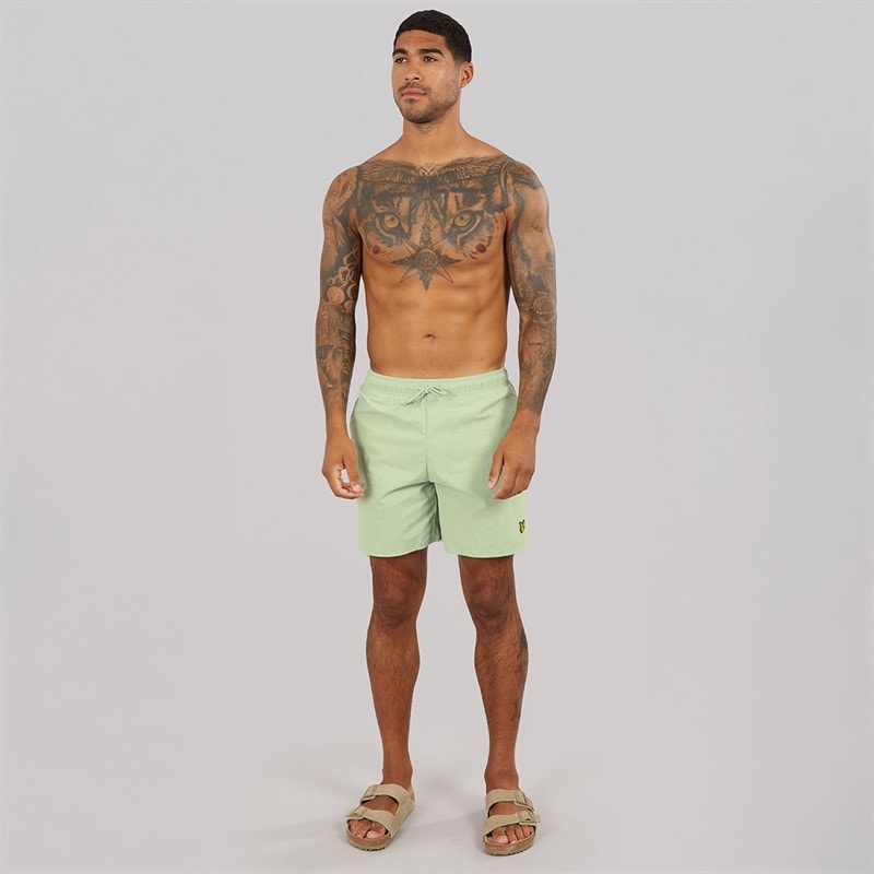 Lyle And Scott Vintage Mens Plain Swim Shorts Misty Sage - Image 4