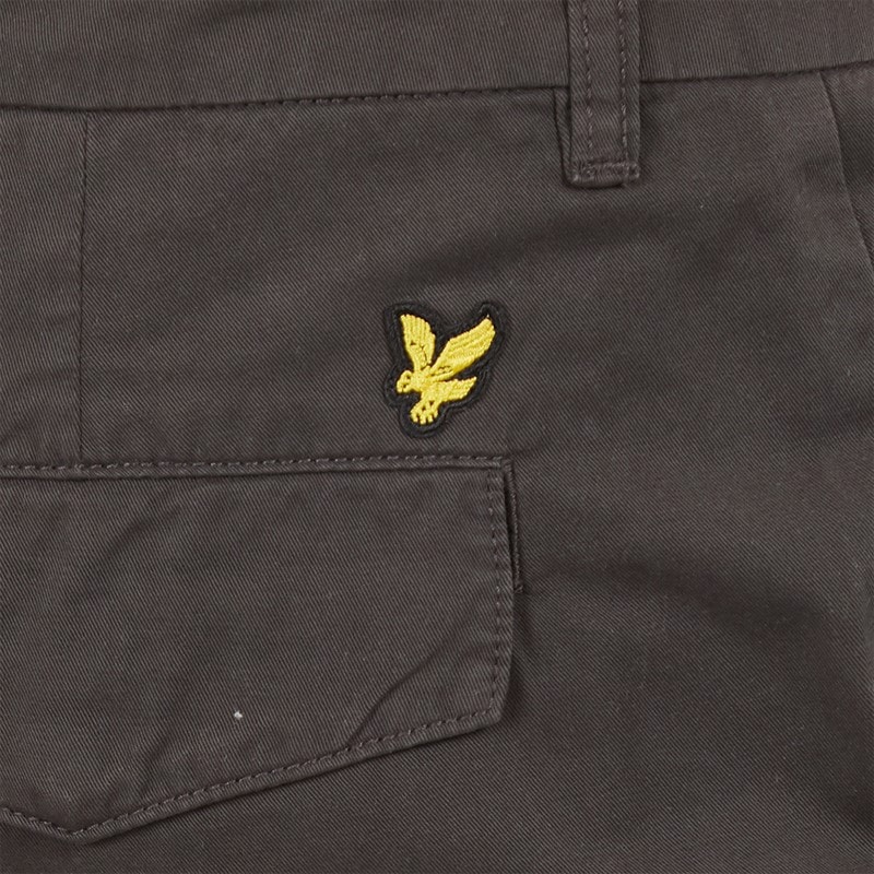 Lyle And Scott Vintage Mens Cargo Pocket Trousers Gunmetal - Image 3
