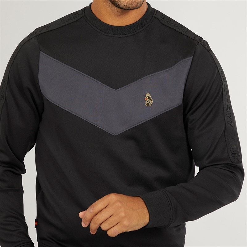 LUKE 1977 Mens Casa Tracksuit Black - Image 3