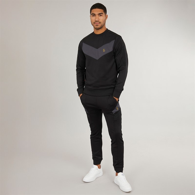 LUKE 1977 Mens Casa Tracksuit Black - Image 4