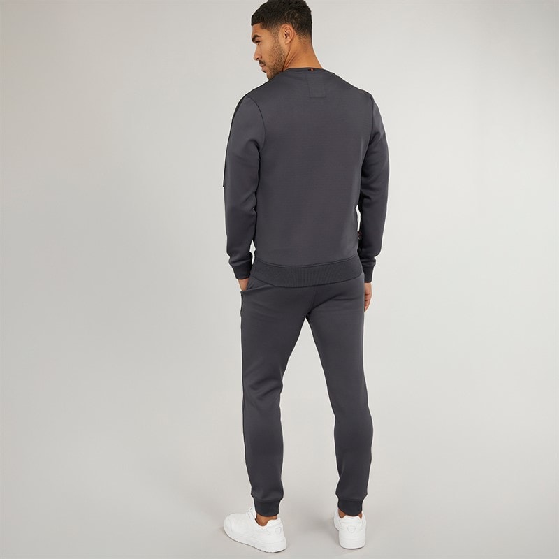 LUKE 1977 Mens Casa Tracksuit Charcoal - Image 2