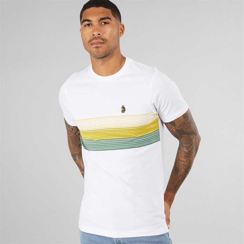 LUKE 1977 Mens Nashville T-Shirt White/Yellow/Myrtle