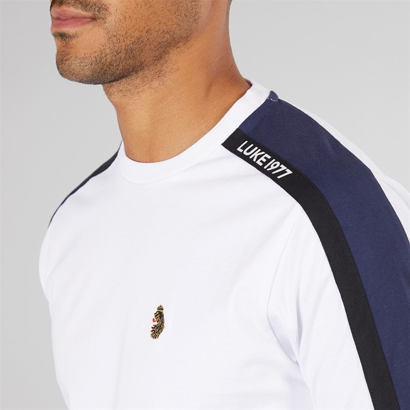 LUKE 1977 Mens Ciruela T-Shirt White - Image 3