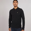 Luke 1977 Mens Williams Long Sleeve Polo Shirt Black B
