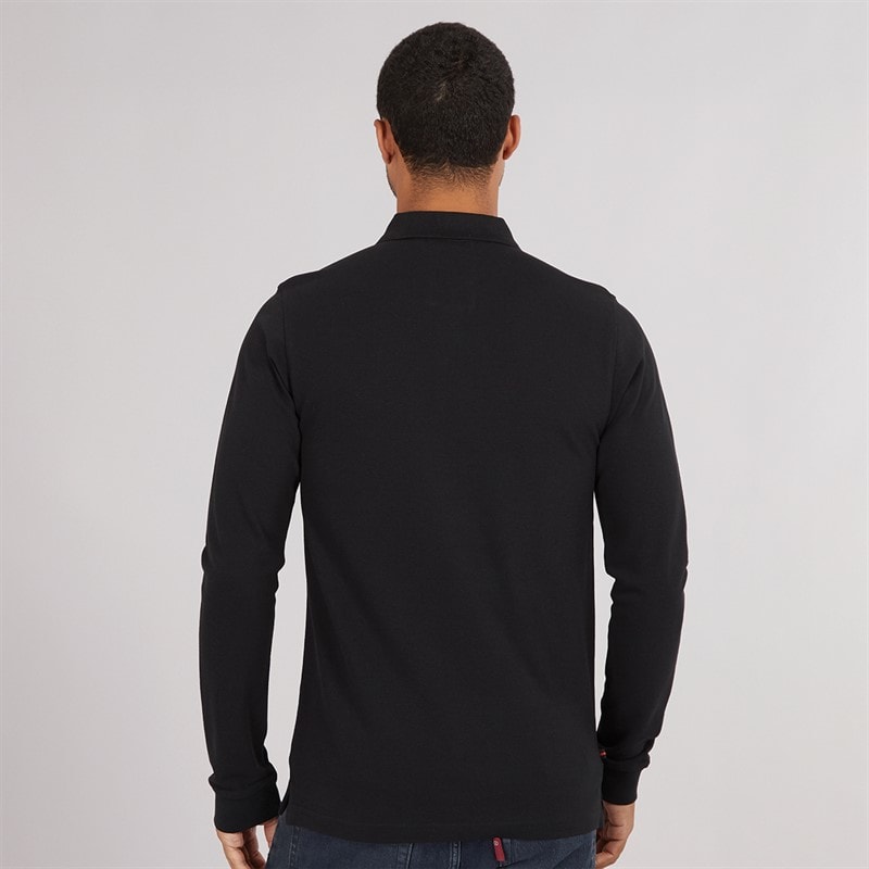 Luke 1977 Mens Williams Long Sleeve Polo Shirt Black B - Image 2