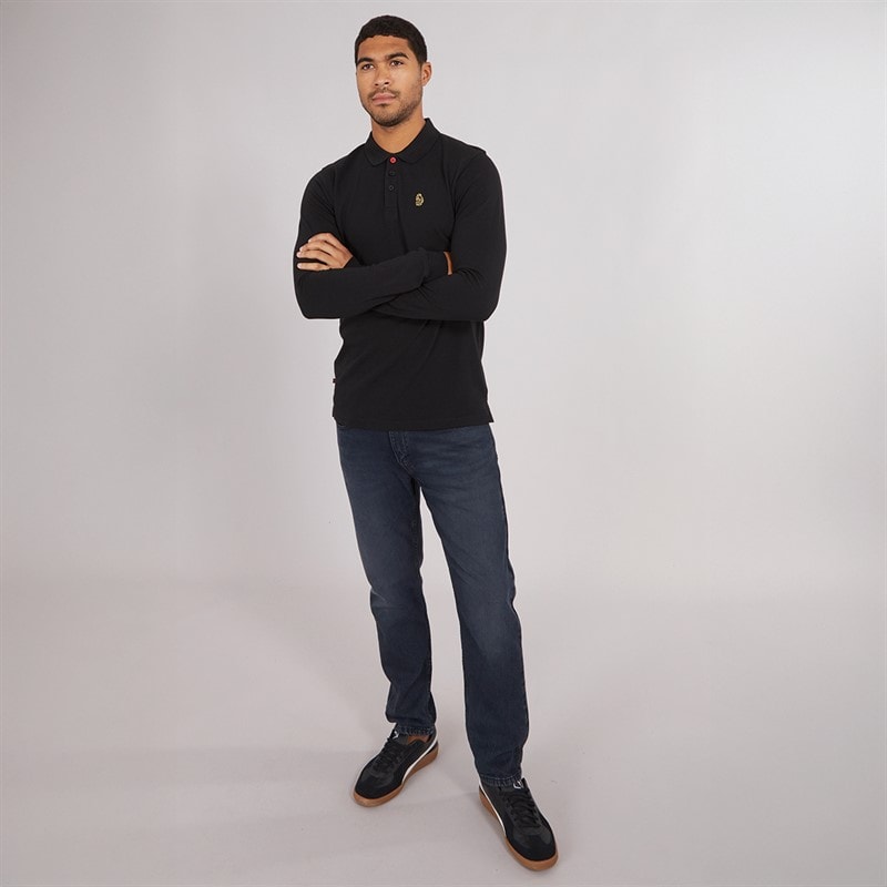 Luke 1977 Mens Williams Long Sleeve Polo Shirt Black B - Image 4