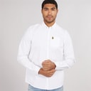 LUKE 1977 Mens Telford Long Sleeve Shirt White