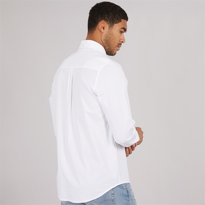 LUKE 1977 Mens Telford Long Sleeve Shirt White - Image 2