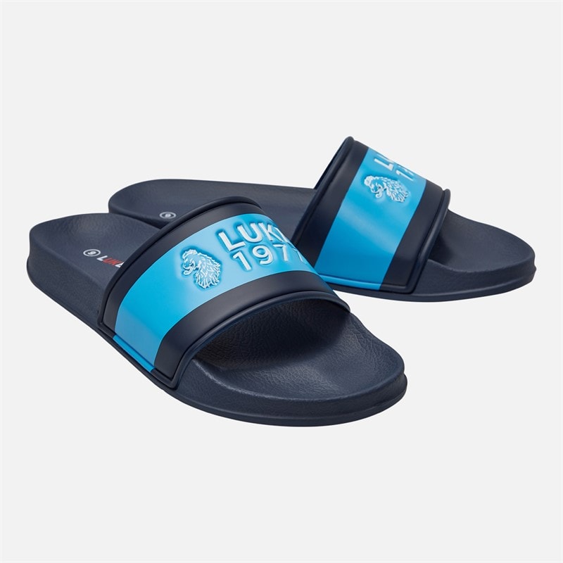 LUKE 1977 Mens Hatton Slides Navy/Light Blue