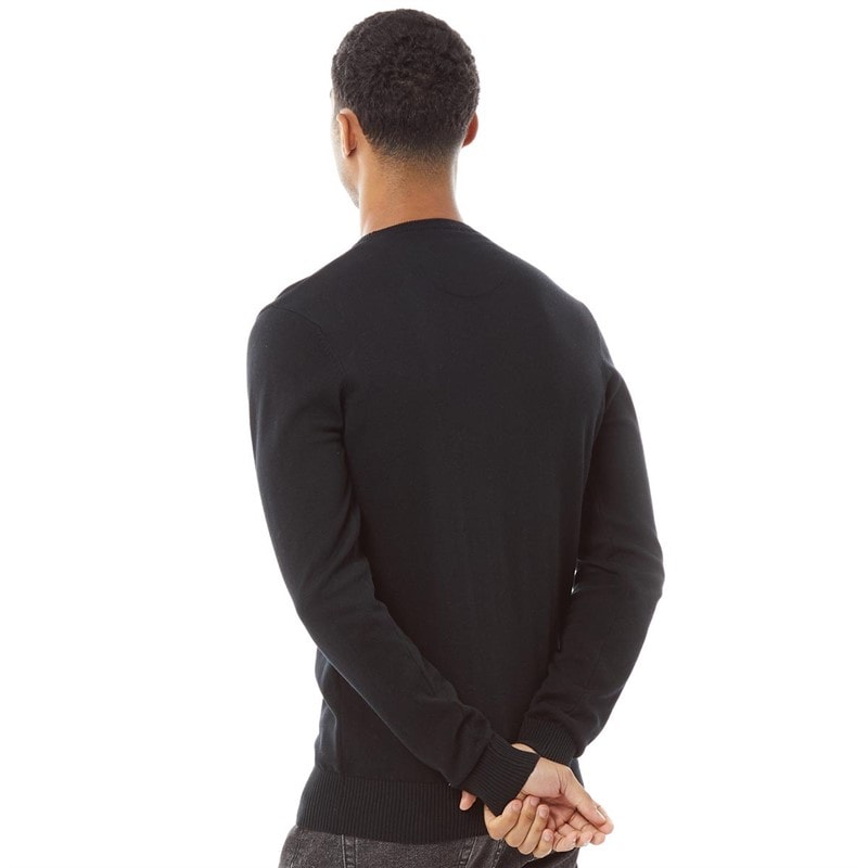 LUKE 1977 Mens Gerard 3 Crew Neck Knitted Jumper Black B - Image 2