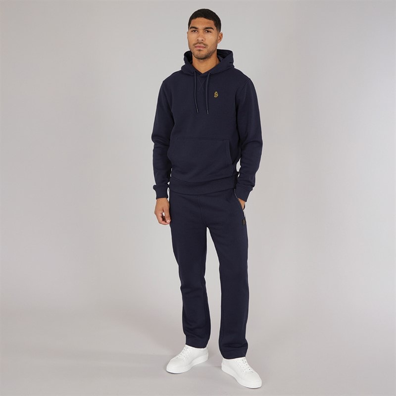 LUKE 1977 Mens Sneaker Freak Hoodie Navy - Image 4