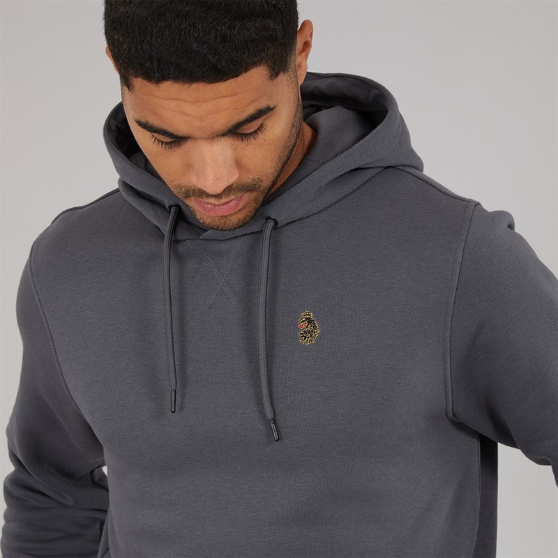 LUKE 1977 Mens Sneaker Freak Hoodie Charcoal - Image 3