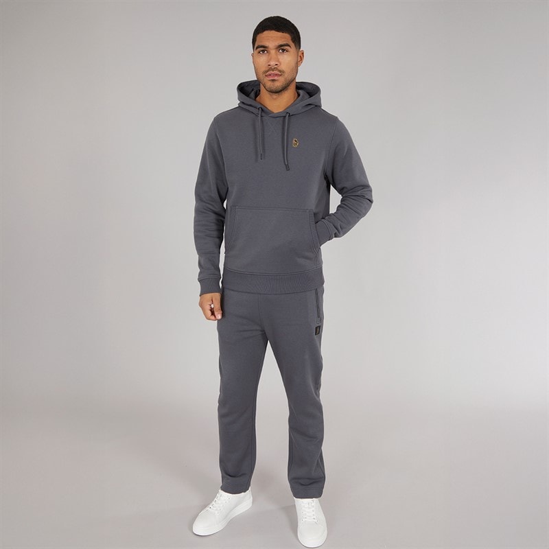 LUKE 1977 Mens Sneaker Freak Hoodie Charcoal - Image 4