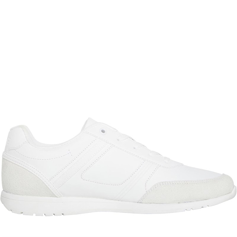 LUKE 1977 Mens Groves Trainers White Mono - Image 5