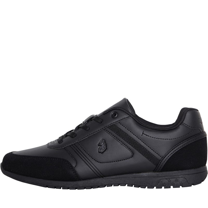 LUKE 1977 Mens Groves Trainers Black Mono