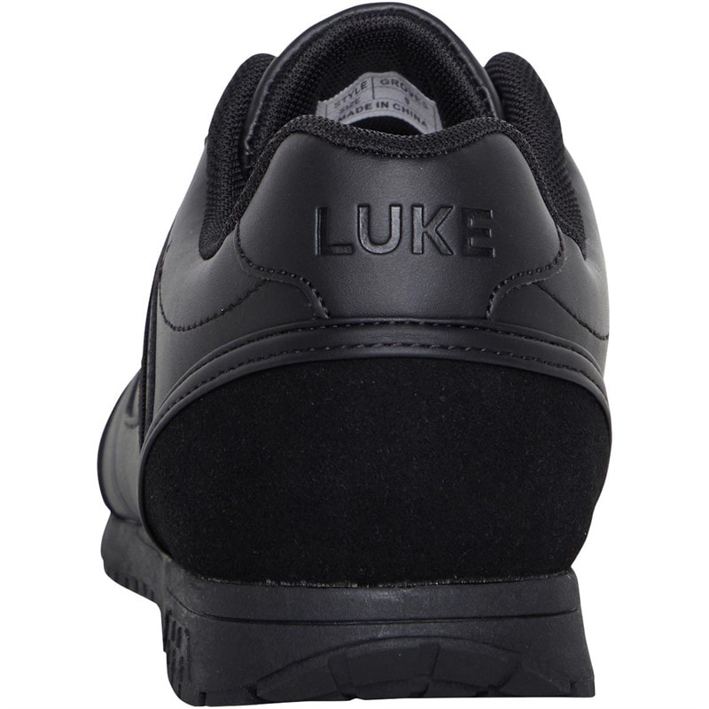 LUKE 1977 Mens Groves Trainers Black Mono - Image 3