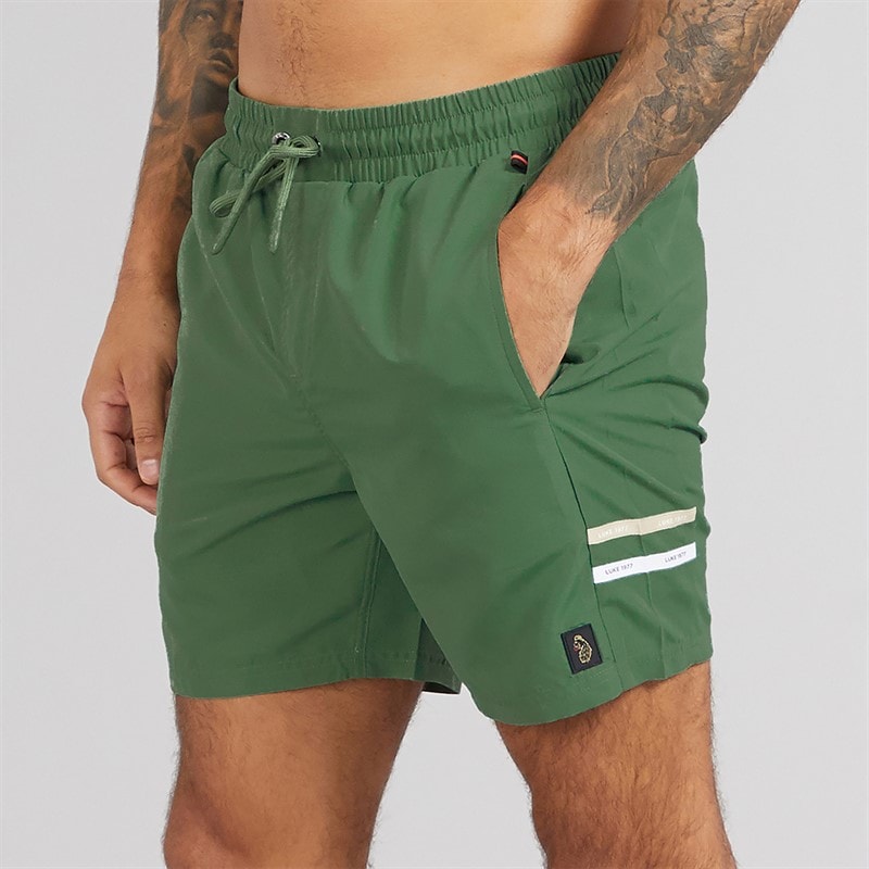 LUKE 1977 Mens Tapehead Swim Shorts Myrtle