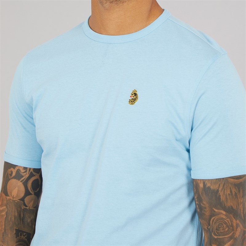 LUKE 1977 Mens Trousersnake T-Shirt And Shorts Set Light Blue - Image 3