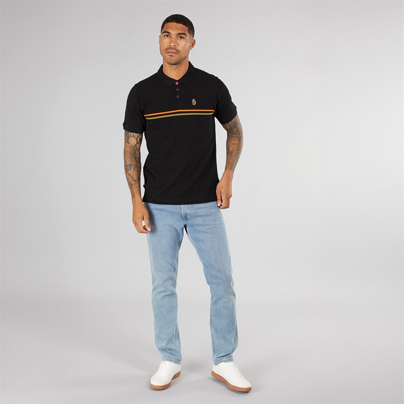 LUKE 1977 Plantanos Polo Shirt Black - Image 3