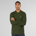 LUKE 1977 Mens Williams Long Sleeve Polo Shirt Rifle Green