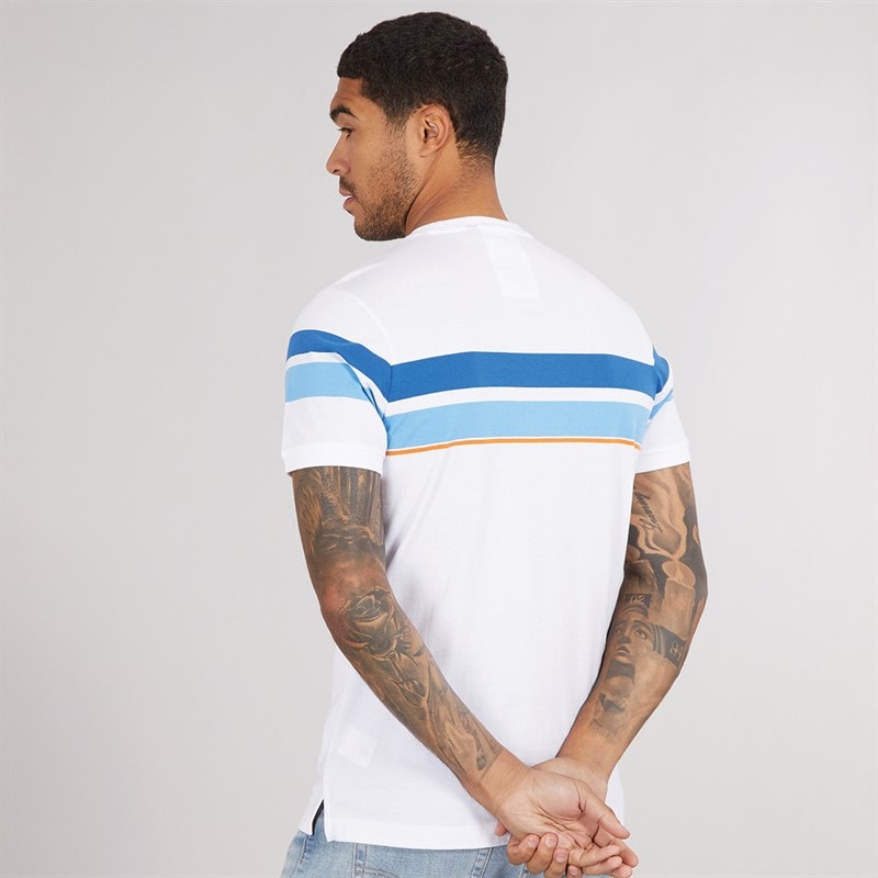 LUKE 1977 Mens Rio De Brazillia T-Shirt White/Ink Blue/Atlantic - Image 2