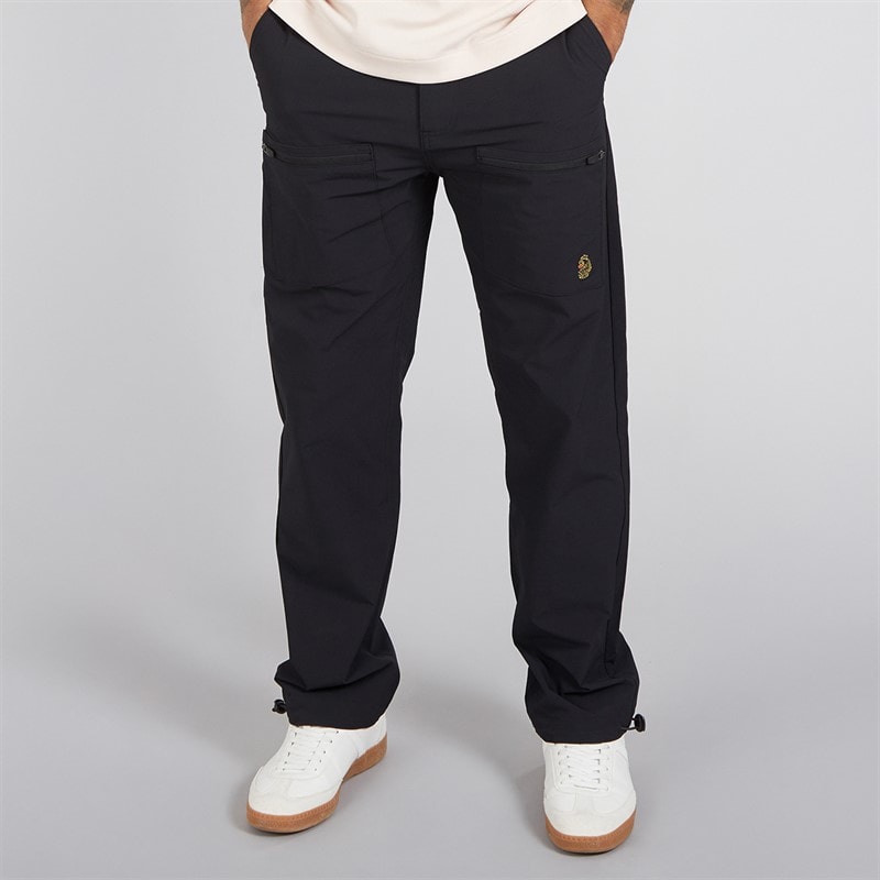 LUKE 1977 Mens Lithography Tech Cargo Pants Black - Image 1