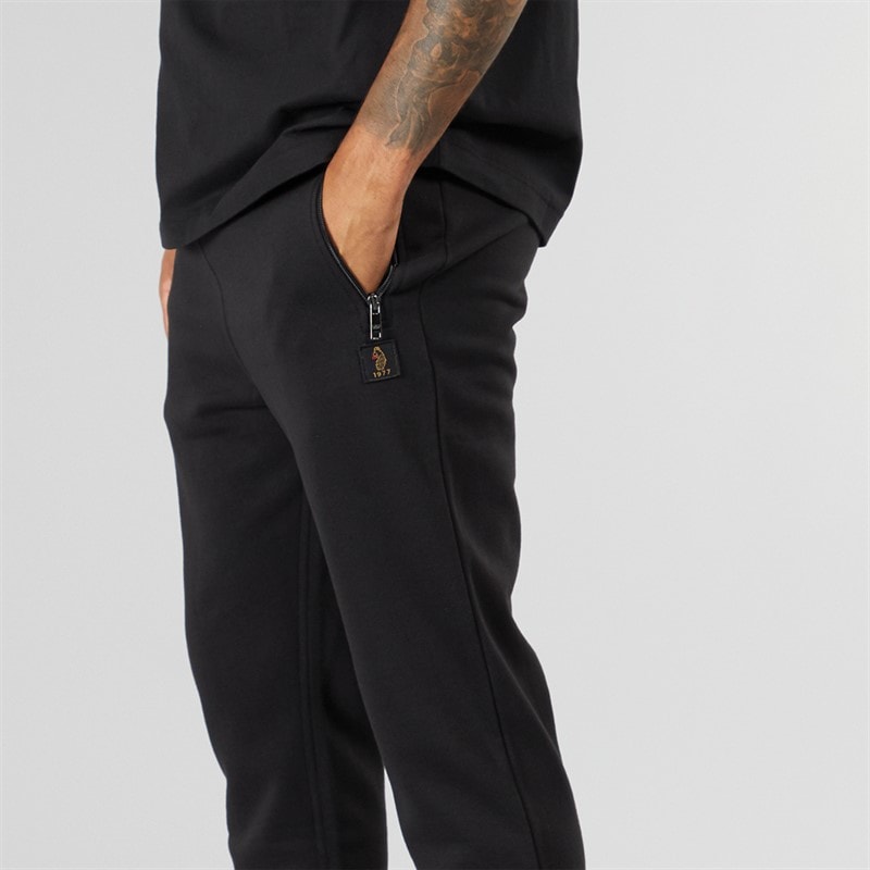 LUKE 1977 Mens High Ground Open Cuff Joggers Black - Image 3