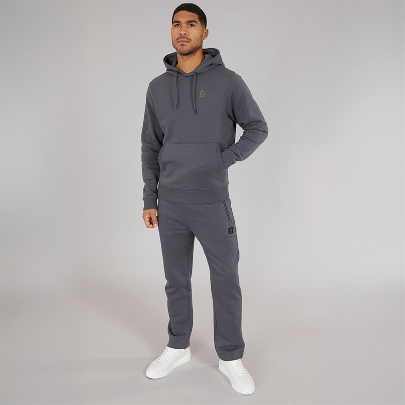 LUKE 1977 Mens High Ground Open Cuff Joggers Charcoal - Image 4