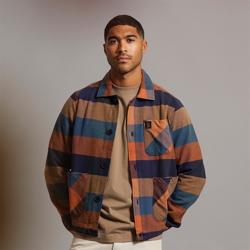 LUKE 1977 Mens Riohacha Overshirt Copper Orange - Image 3