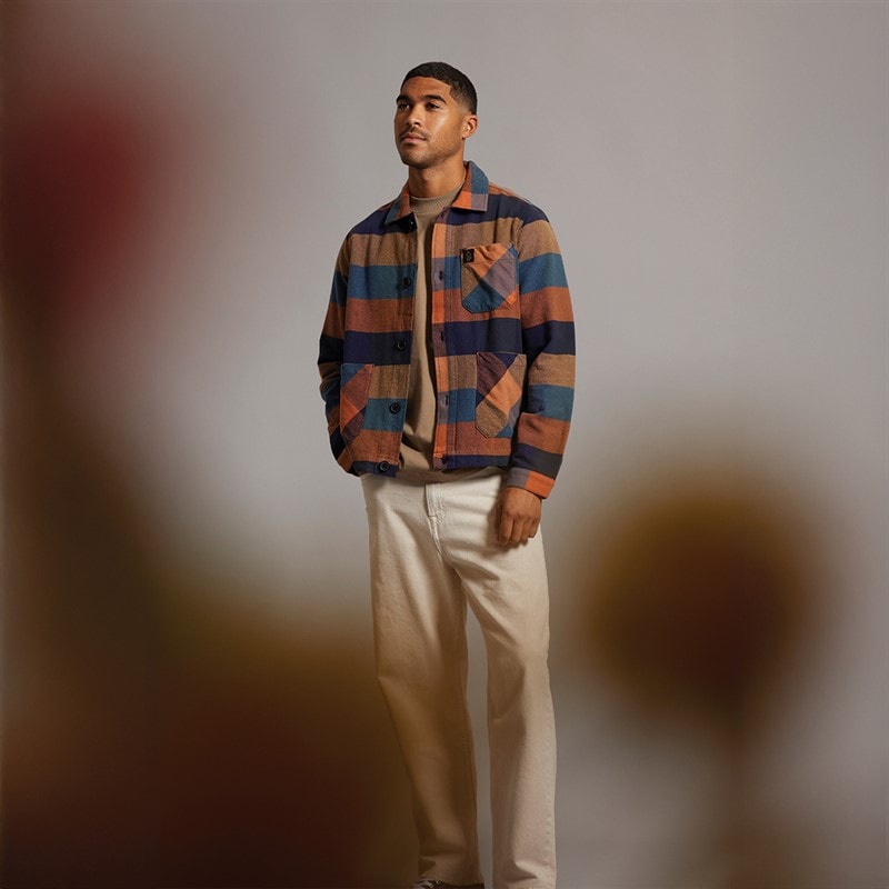 LUKE 1977 Mens Riohacha Overshirt Copper Orange - Image 4
