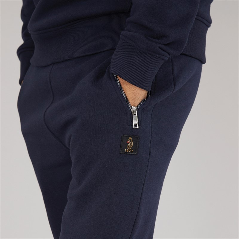 LUKE 1977 Mens High Ground Open Cuff Joggers Navy - Image 3