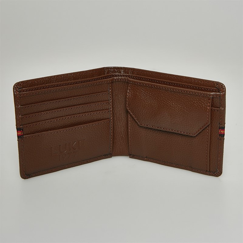 LUKE 1977 Mens Milled Wallet Brown - Image 2