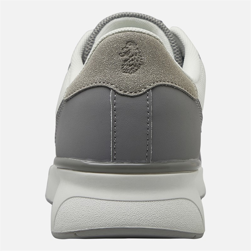 LUKE 1977 Mens Voodoo Ray Trainers White/Grey - Image 3